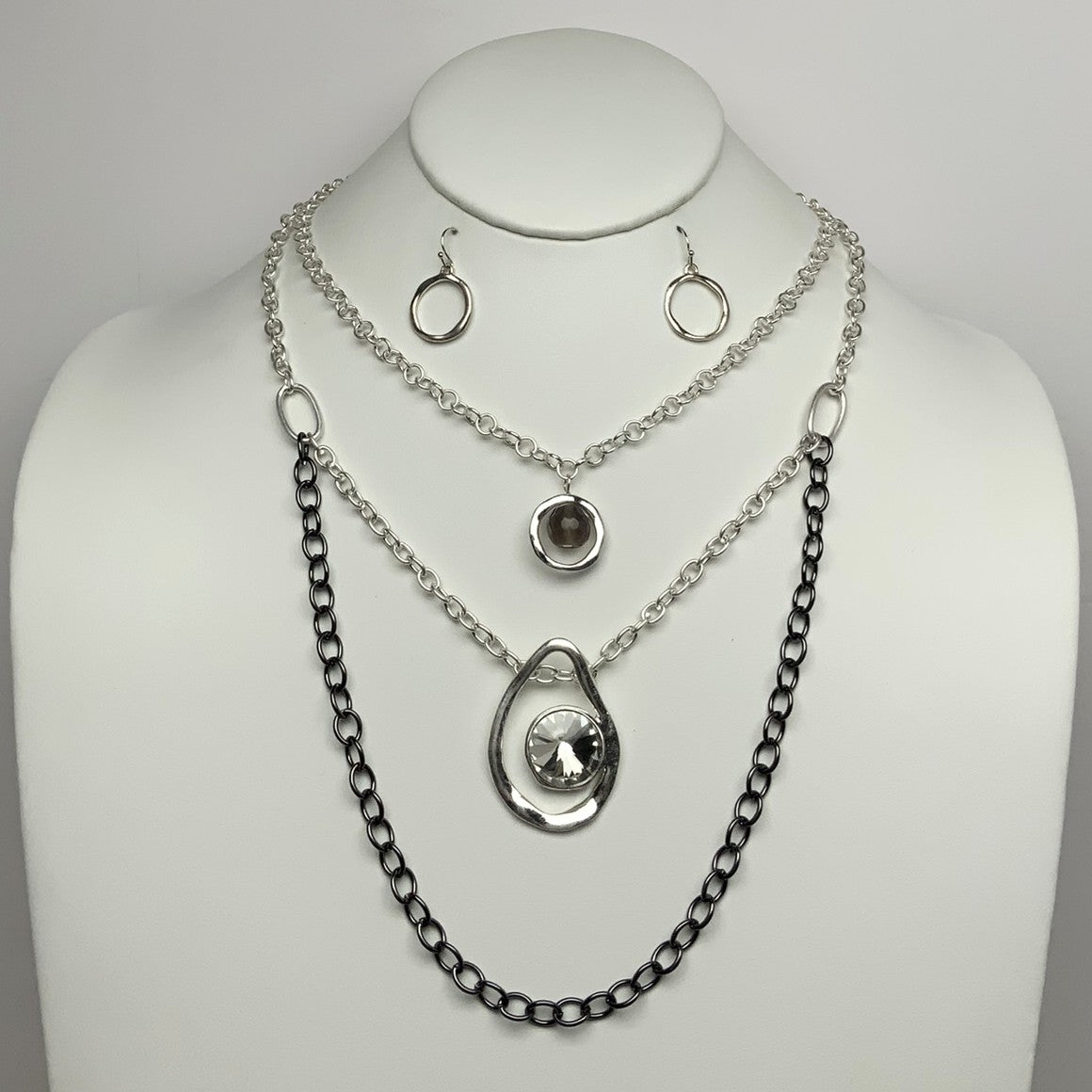 Triple Layer Chain with Teardrop