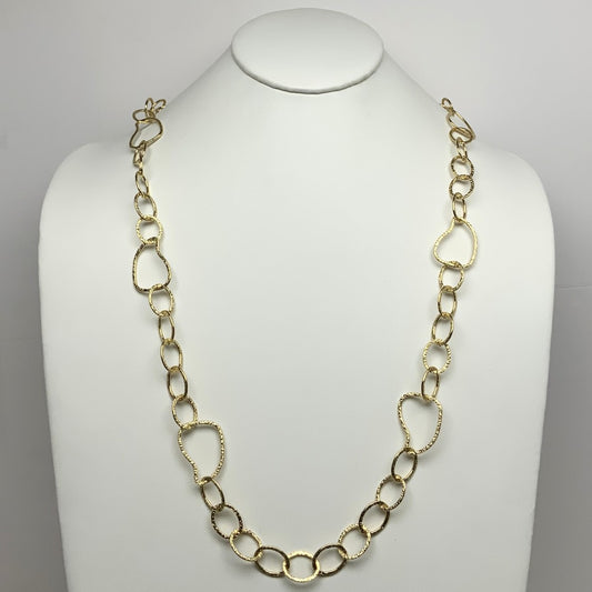 Textured Bent Chain Necklace