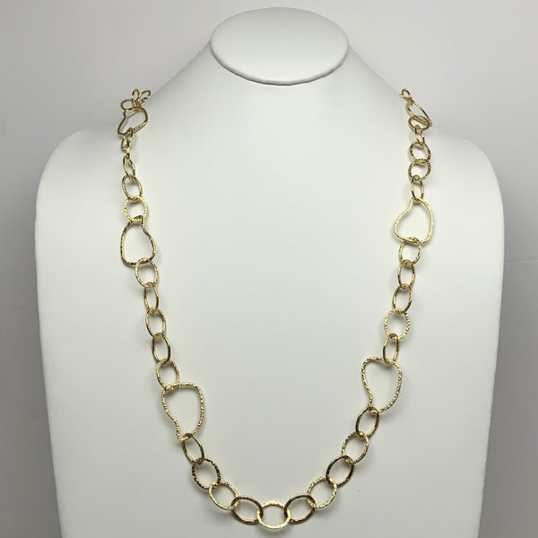 Textured Bent Chain Necklace