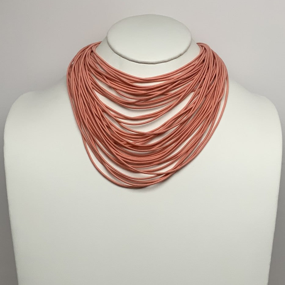 Cloth Layered Cord Necklace