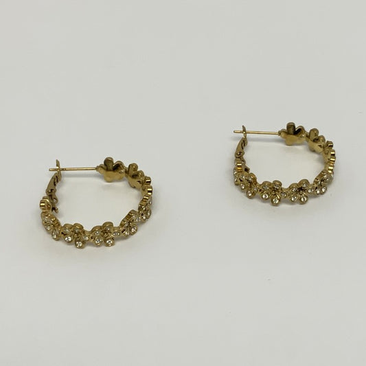Flower Hoop Earrings