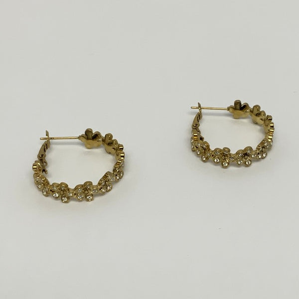 Flower Hoop Earrings