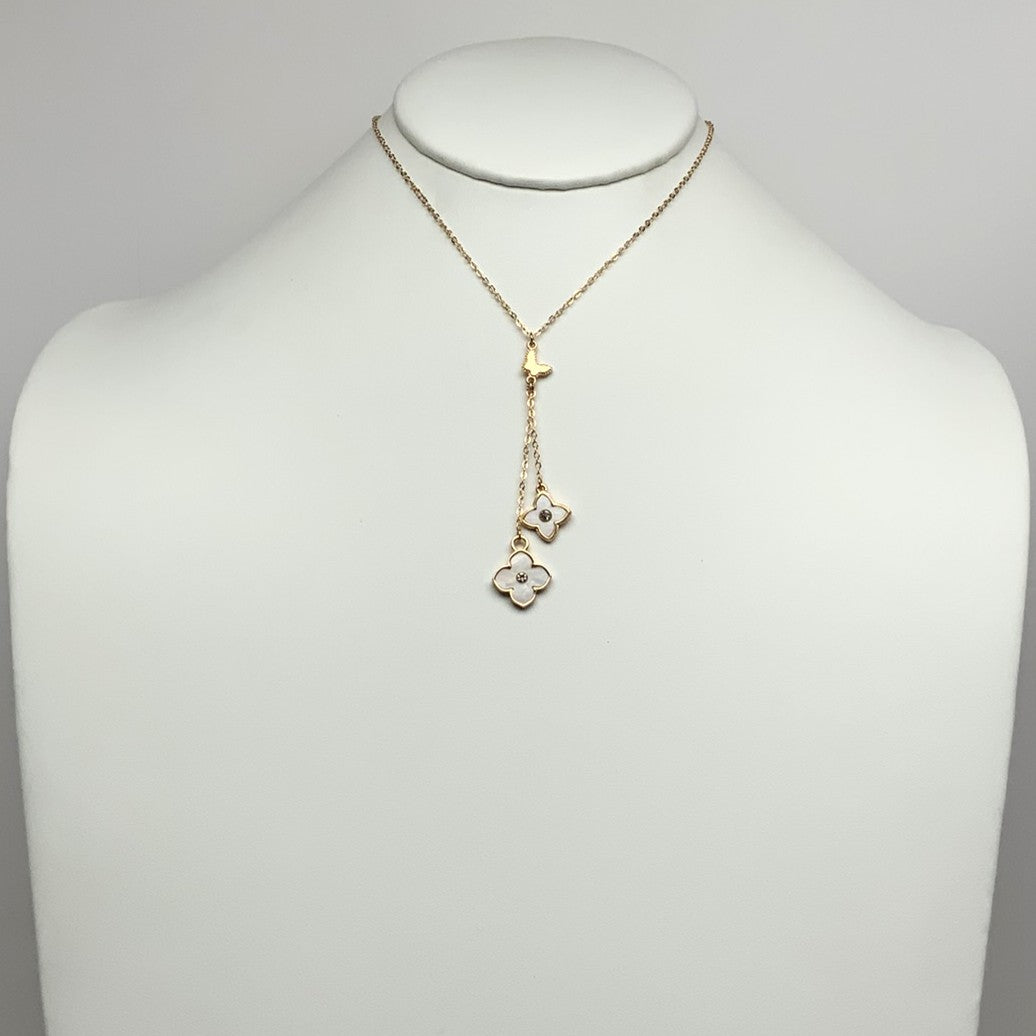 Flower Dangling Pendant Necklace