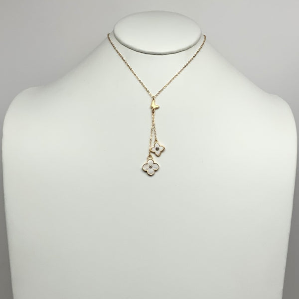 Flower Dangling Pendant Necklace