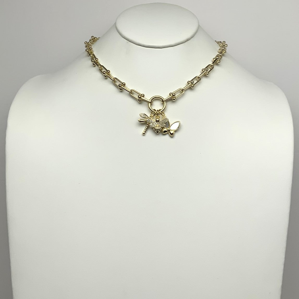 Butterfly Bling Pendant Necklace