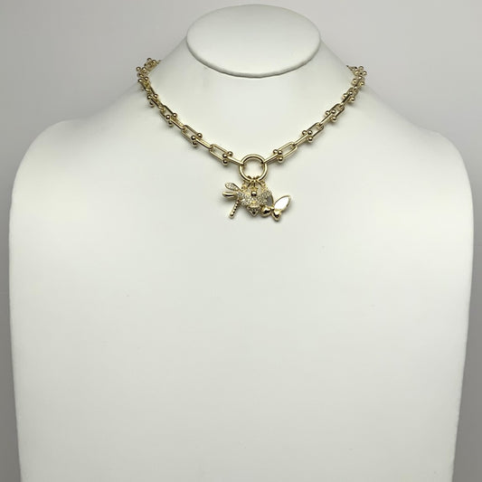 Butterfly Bling Pendant Necklace