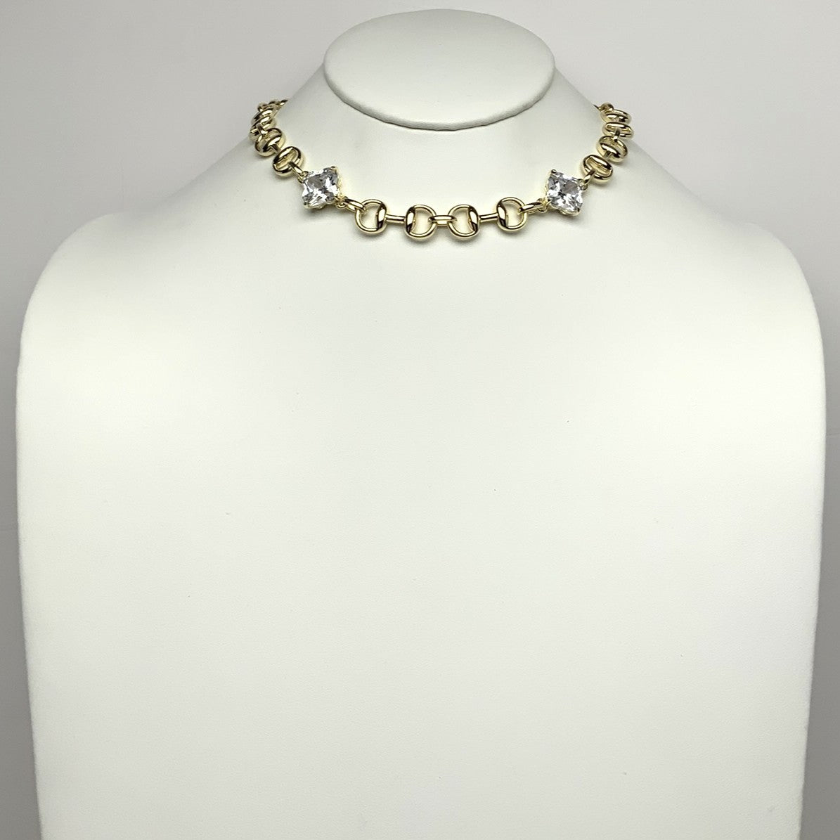Clover Diamond Horse Bit Chain Necklace