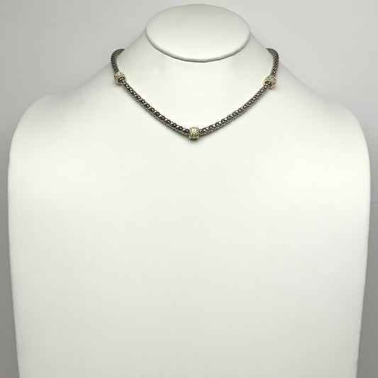 Snake Chain w/Bling Beads Necklace