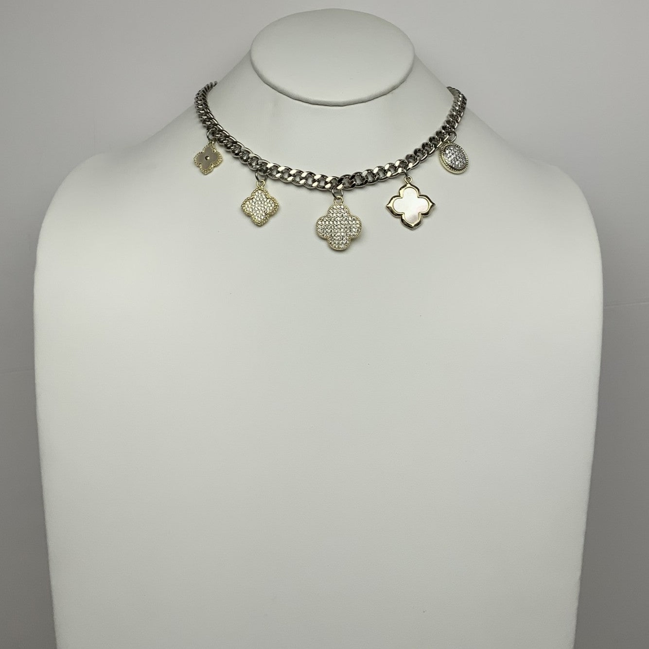 Bling Clover Drop Pendants