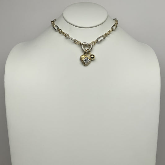 Heart Bling w/Charms Necklace