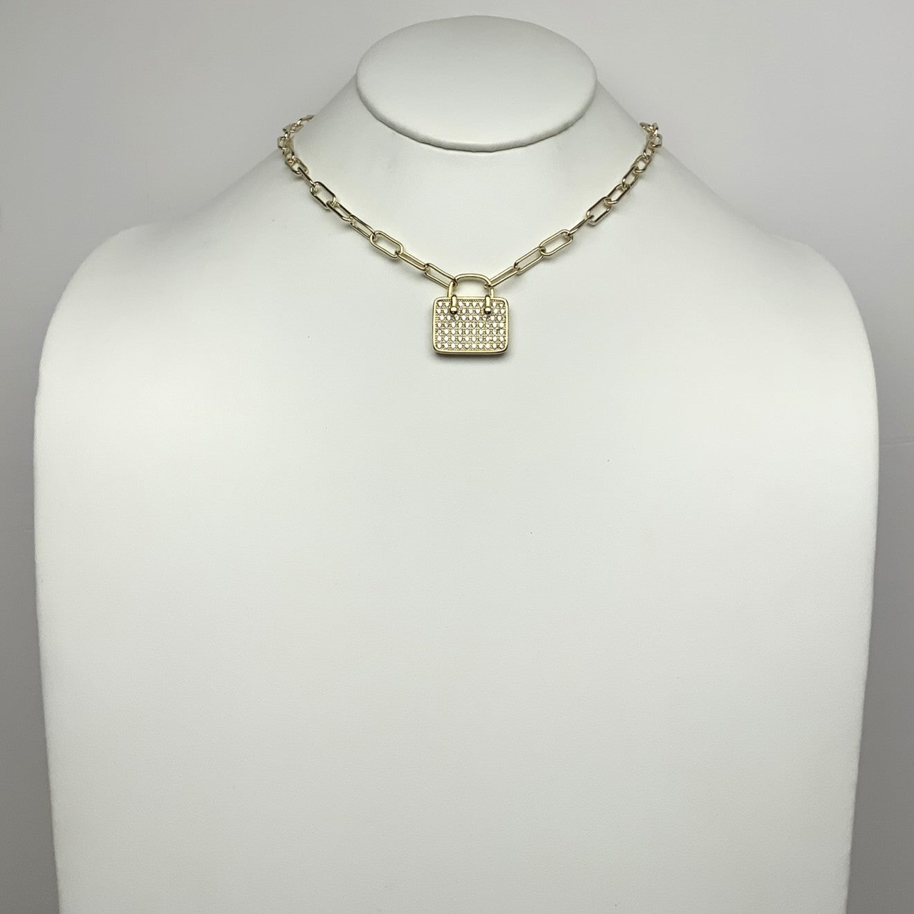 Bling Purse Pendant Necklace