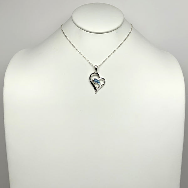 Heart Dolphin Pendant Necklace