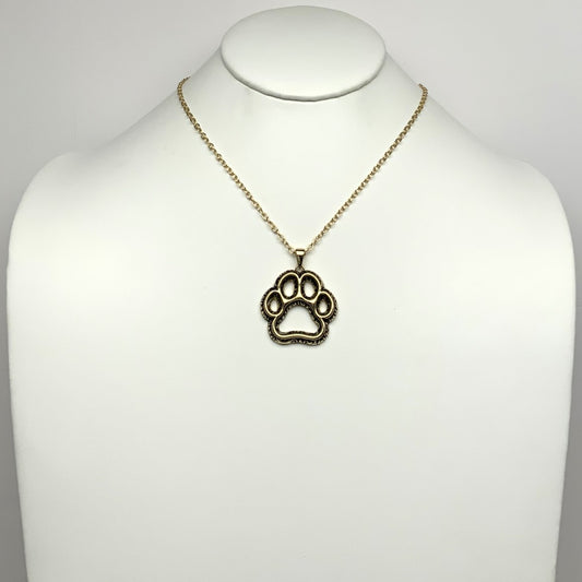 Paw Print Pendant Necklace