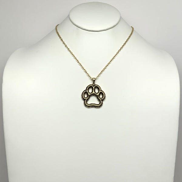 Paw Print Pendant Necklace