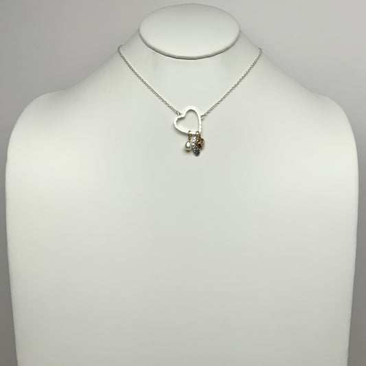Heart "Blessed" Charm Necklace