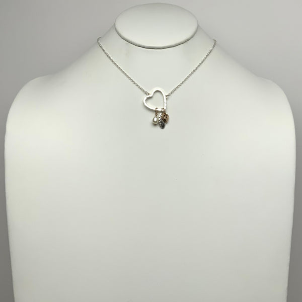 Heart "Blessed" Charm Necklace