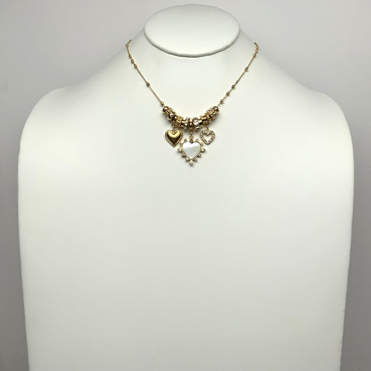 Heart Charms Pendant Necklace