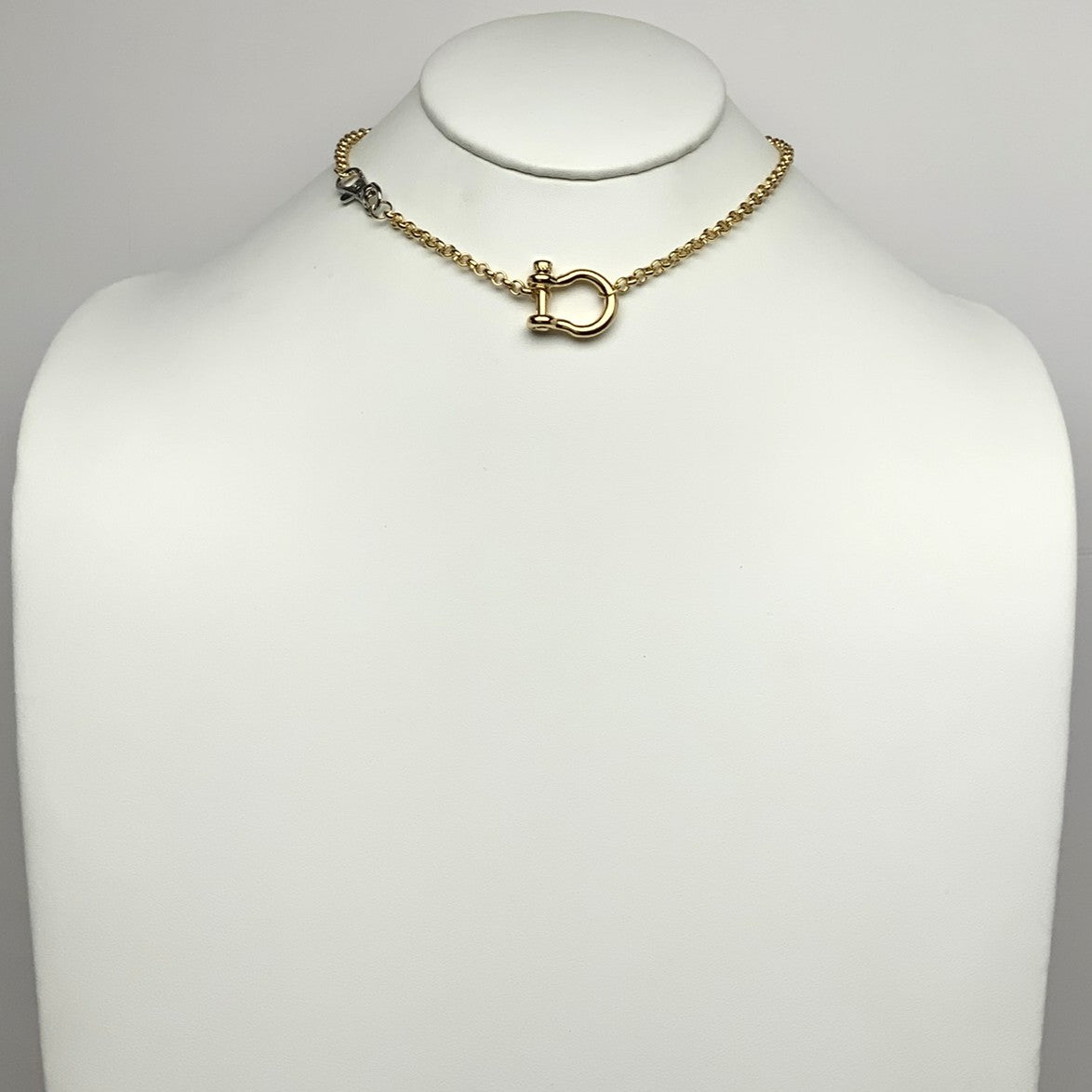 Horseshoe Shape Metal Pendant Necklace