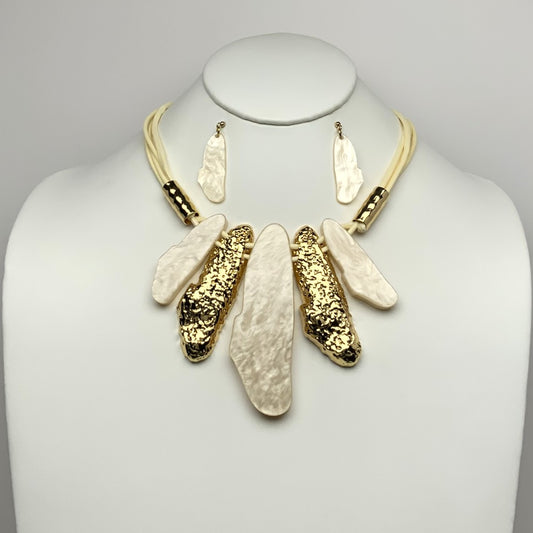 Lucite Statement Design Necklace