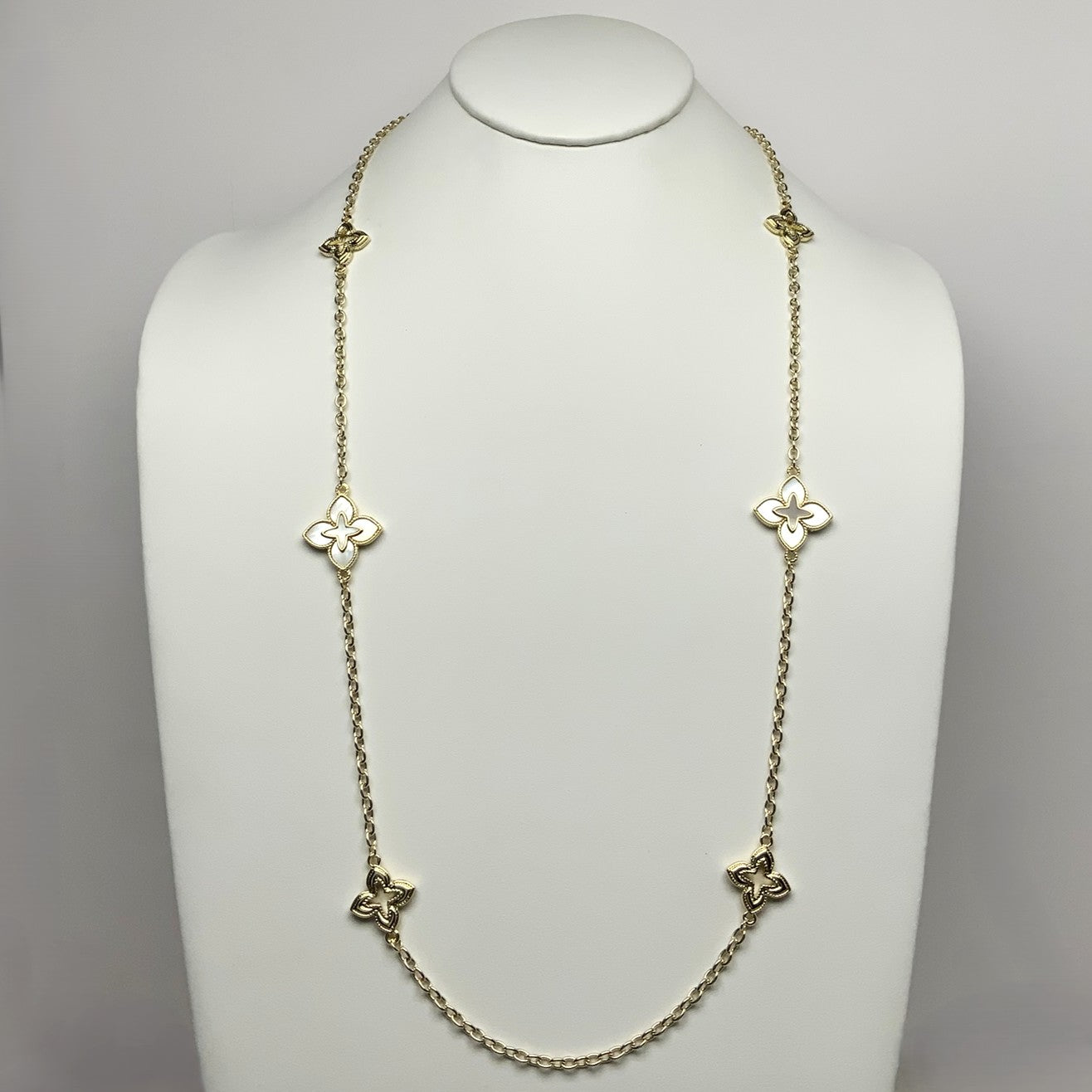 Designer Clover Long Chain Necklace