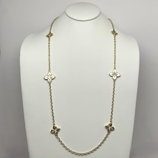 Designer Clover Long Chain Necklace