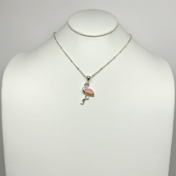 "Sand" Metal Flamingo Necklace