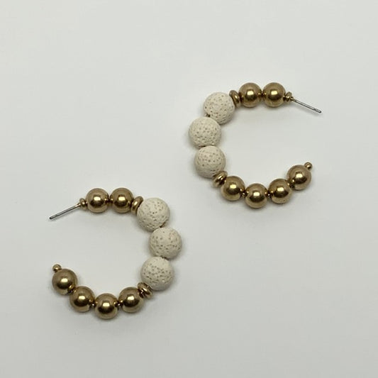 Rocky Beaded Hoop Earrings