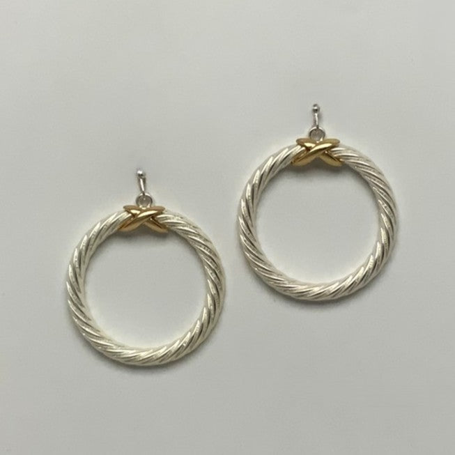 Twist Circle Drop Earrings