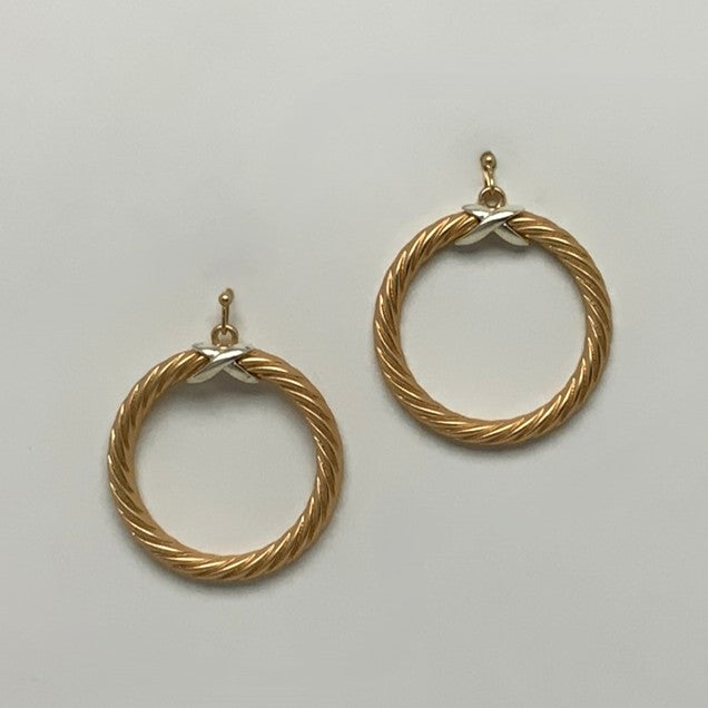 Twist Circle Drop Earrings