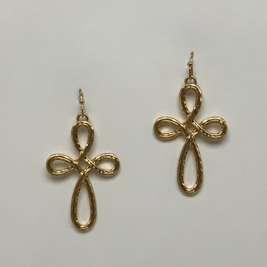 Religious Cross Drop Earrings
