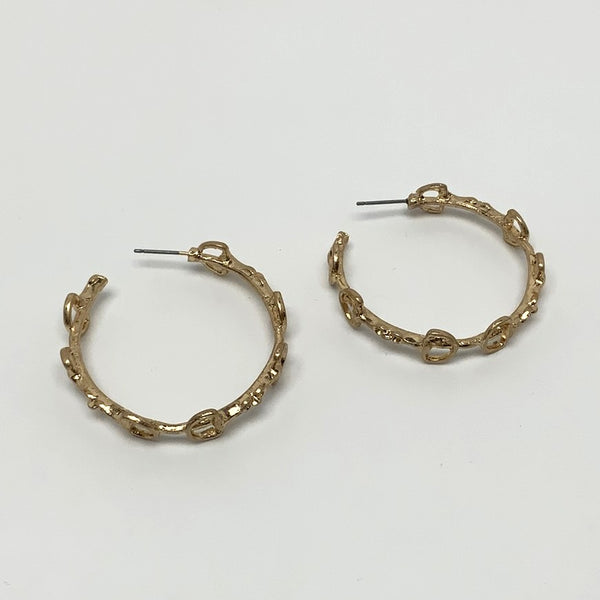 Hoop Half Moon Designed Earrings