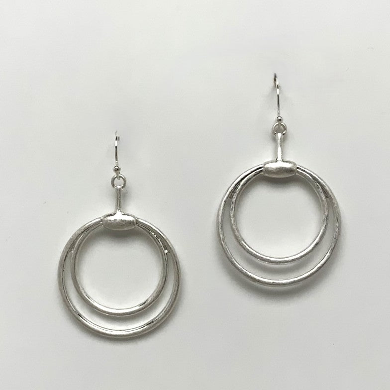 Circle Layered Drop Earrings