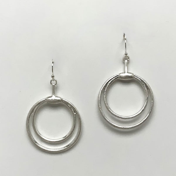 Circle Layered Drop Earrings