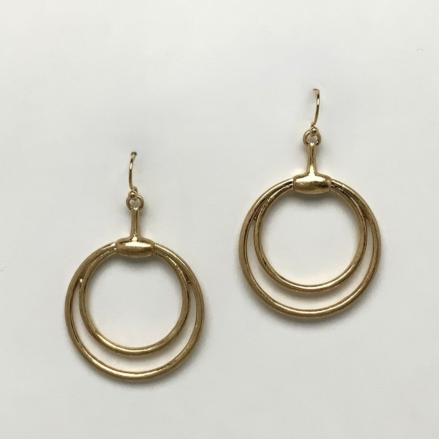 Circle Layered Drop Earrings