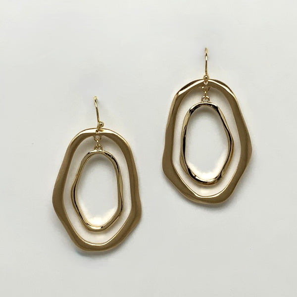 Geometric Layered Earrings