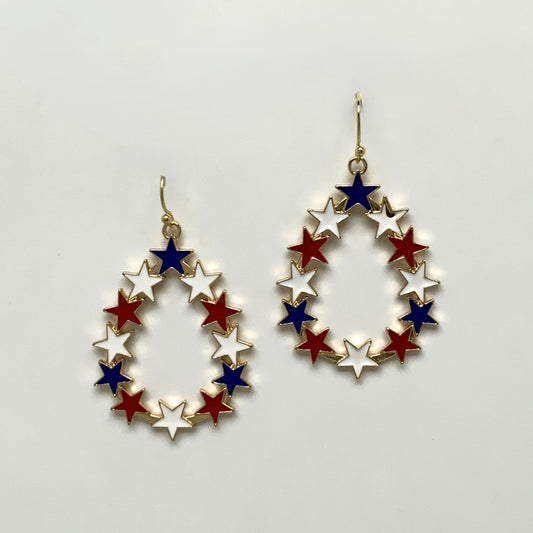 Teardrop Patriotic Star Design