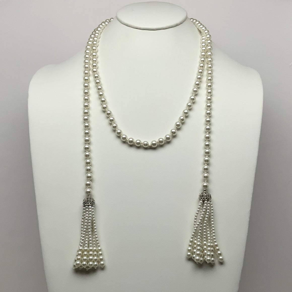 Long Pearl Drop Necklace
