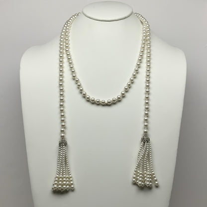 Long Pearl Drop Necklace