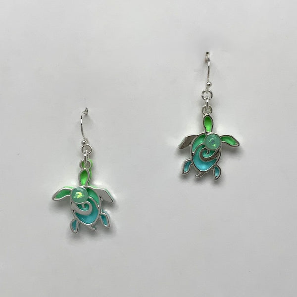 Turtle Drop Earrings