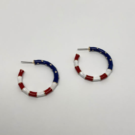 Patriotic Hoop Earrings