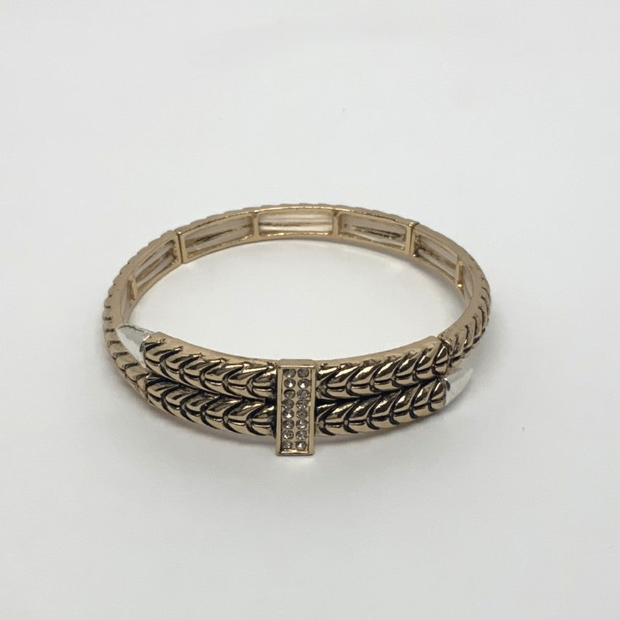 Braided Rope Design Stretch Bracelet