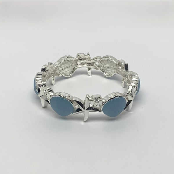 Matte Enamel Nautical Stretch Bracelet