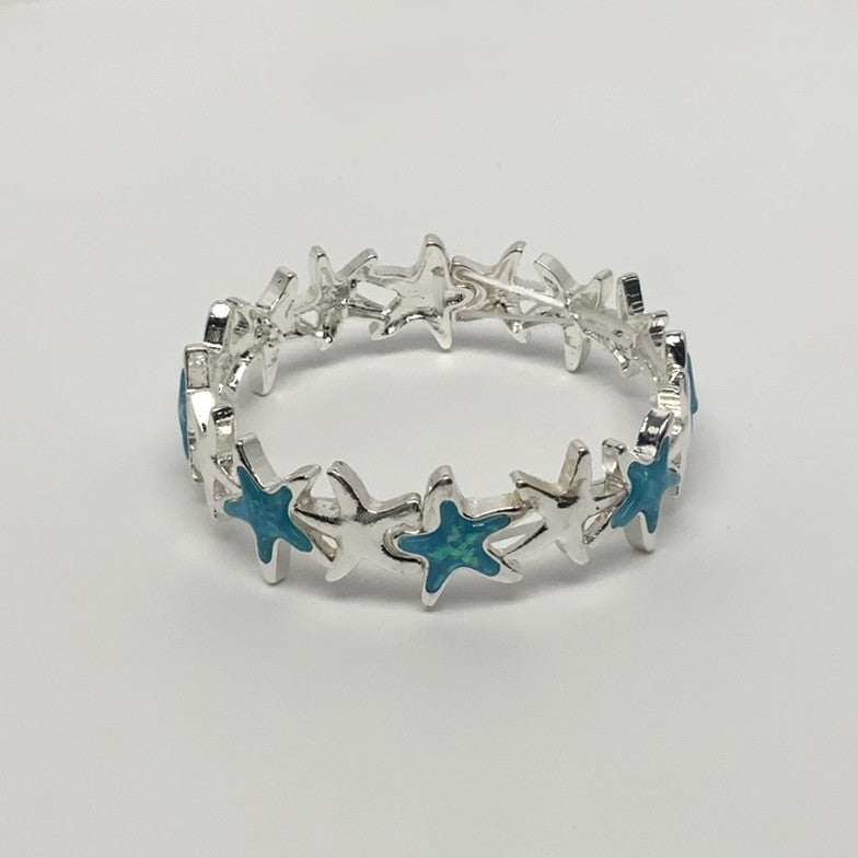 Glitter Enamel Starfish Bracelet