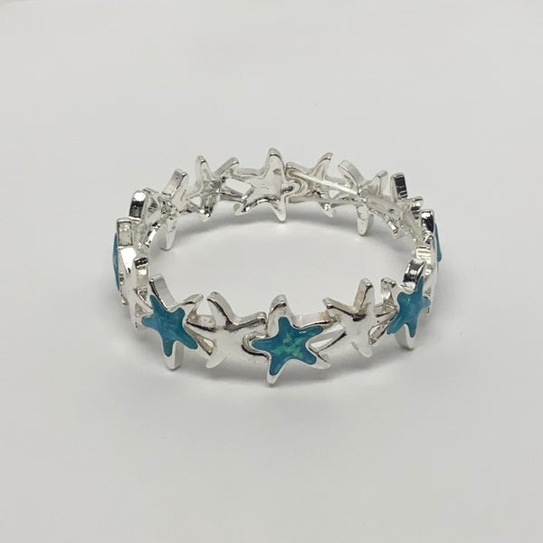 Glitter Enamel Starfish Bracelet