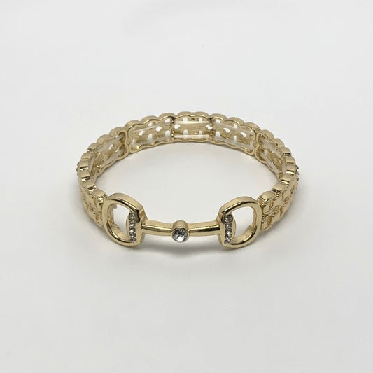 Equestrian Lock Box Chain Cuff Bracelet