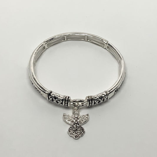 "Angel Blessing" w/Angel Pendant Stretch Bracelet