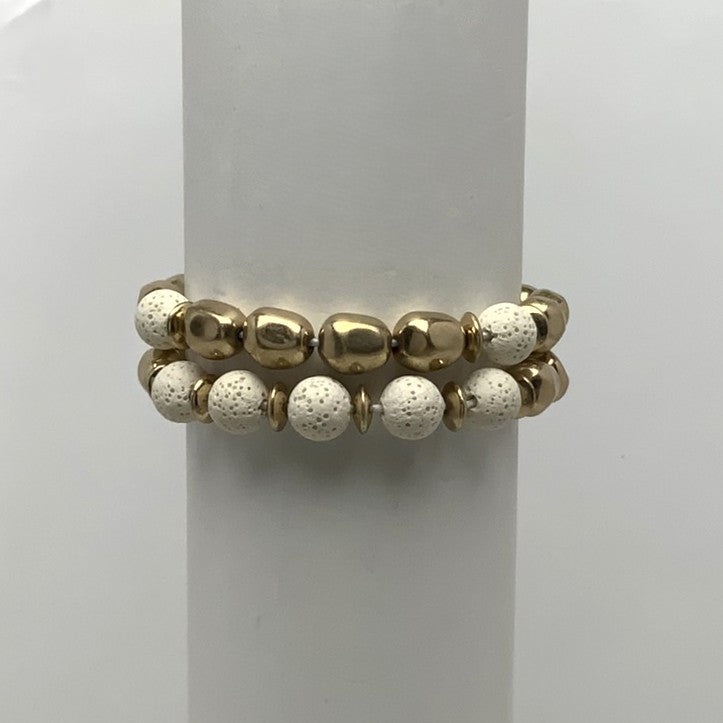 Volcanic Beaded Stretch Bracelet