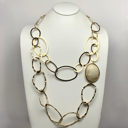 Abstract Link Chain Lucite Necklace