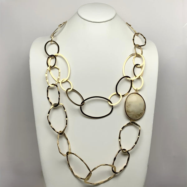 Abstract Link Chain Lucite Necklace
