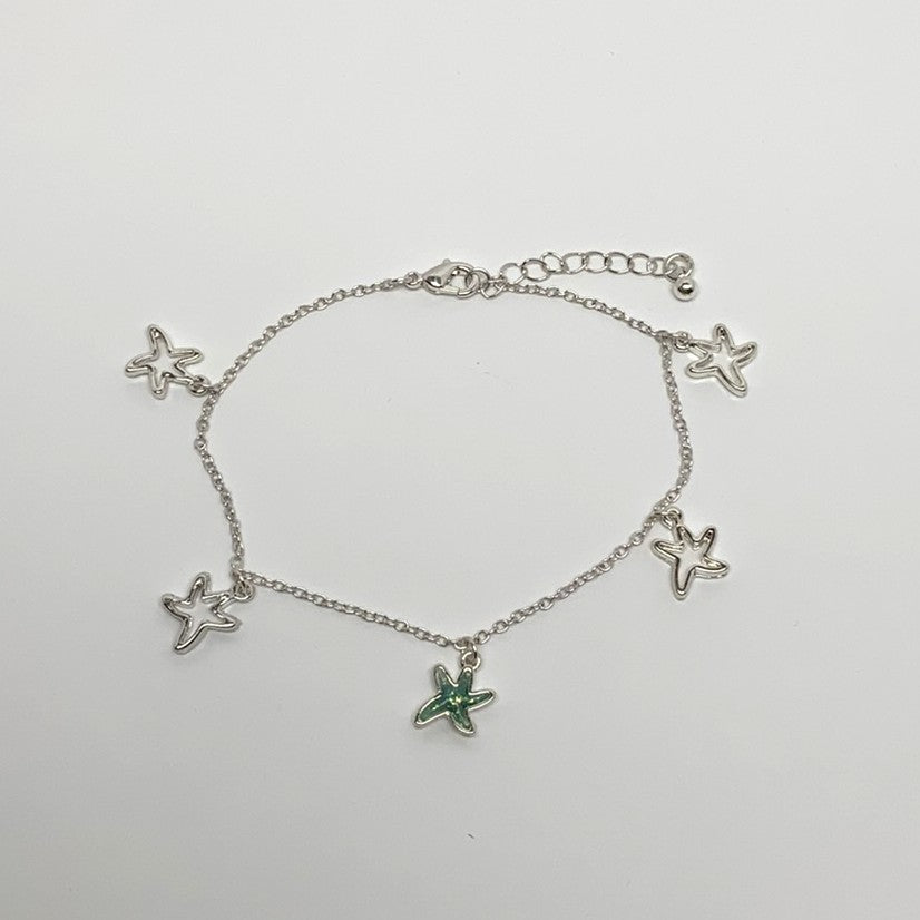 Metal Starfish Outline Anklet